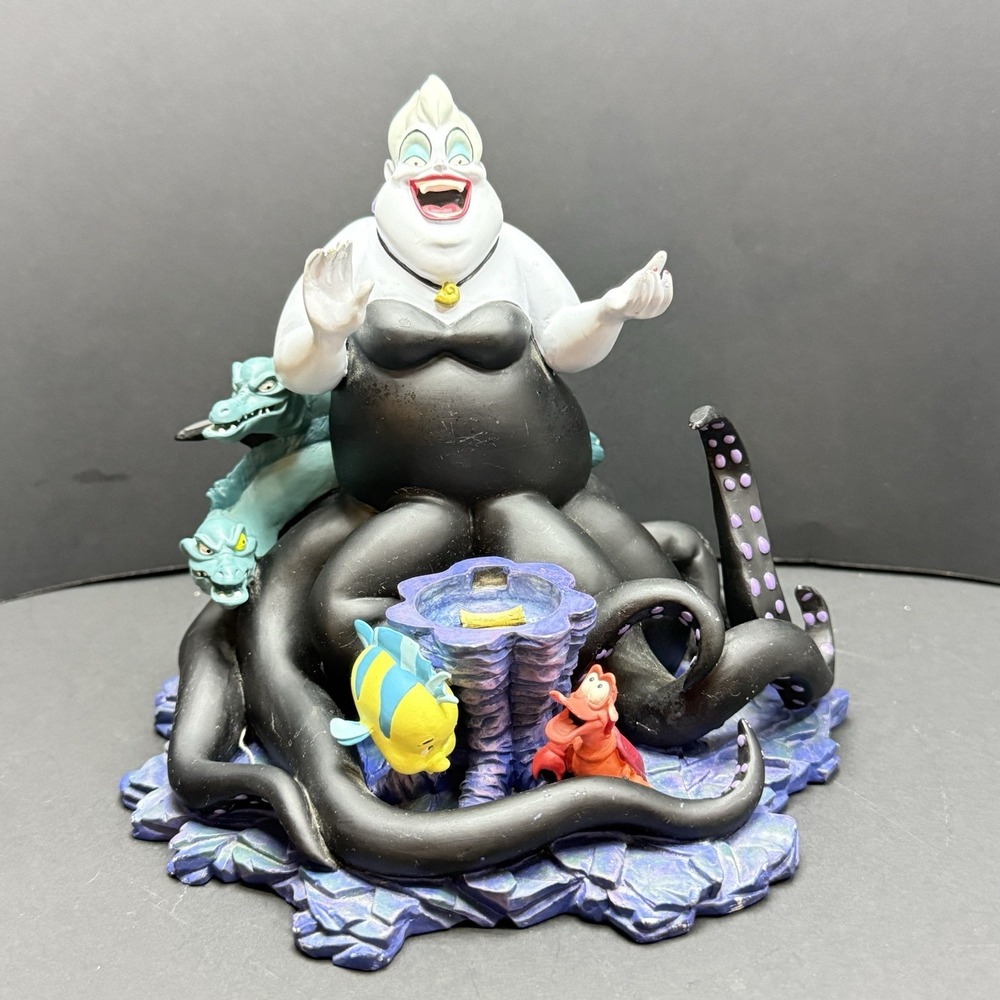 Vintage 1998 Disney Little Mermaid Ursula Sculpture Snow Globe ** Missing Globe